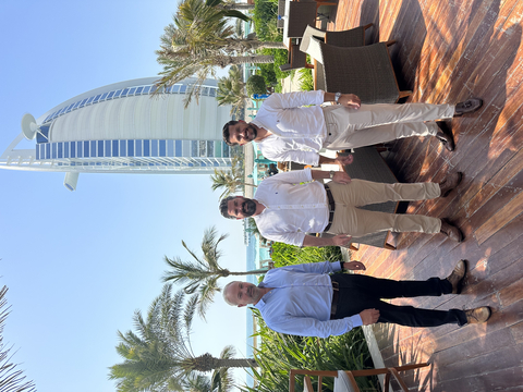 original Steve Hewson, Operations Director EMEA; Sean Christie, UAE Projects Director; and Oliver Barton, Project Supervisor in United Arab Emirates (UAE). (Photo: Business Wire)