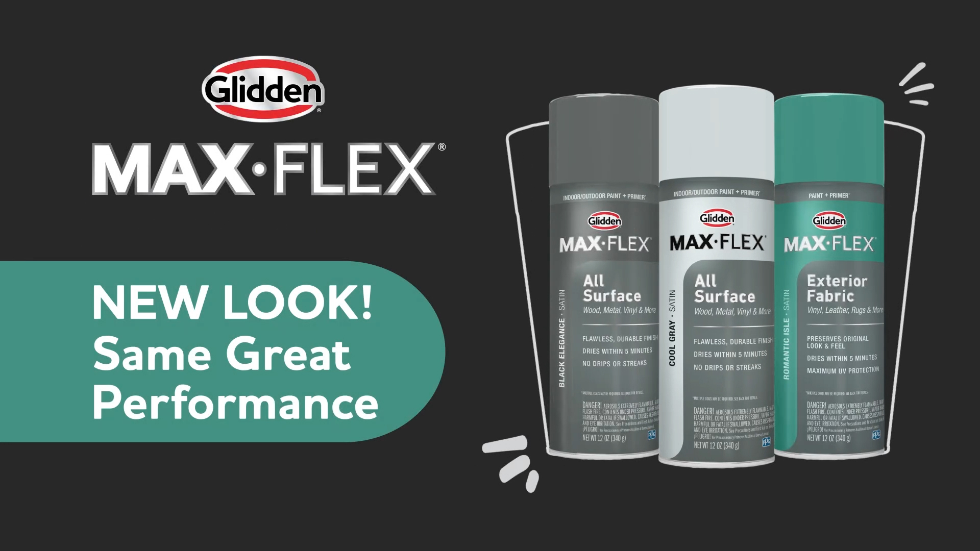 Glidden Max-Flex Exterior Fabric Spray Paint - Professional Quality Paint  Products - PPG