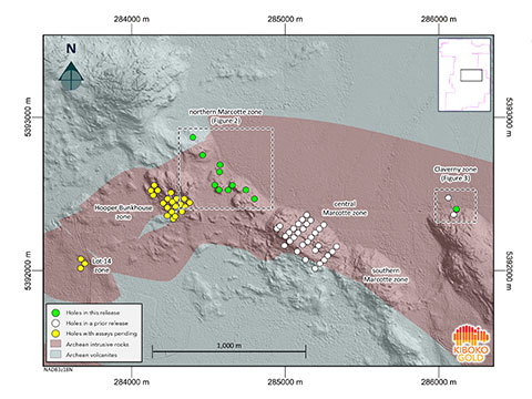 Figure 1: Harricana Gold Project – Fontana Phase 1 exploration program drilling locations