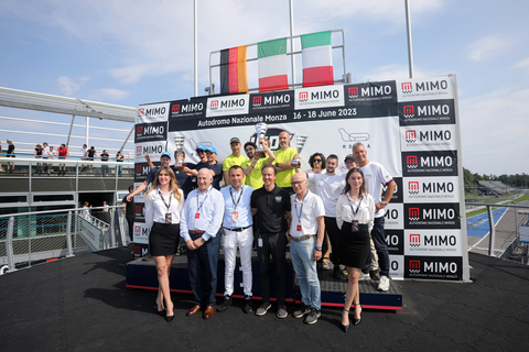 Team PoliMOVE won the first-ever autonomous driving road course time trial competition, held at the Monza "Temple of Speed." The fact that a “hometown” team representing Politecnico di Milano won resulted in a historic celebration on the Monza Winner’s Podium. (Photo: Business Wire)