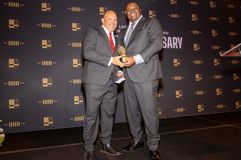 thumbnail Damon T. Hewitt, president and executive director of Lawyers’ Committee for Civil Rights Under Law, posthumously honors Ernest N. Morial, a leading civil rights advocate and first Black mayor of New Orleans; Marc H. Morial, president of the National Urban League and former mayor of New Orleans, accepts the award. The Lawyers’ Committee stands on the front lines of the most pressing and complex civil rights problems, using litigation, public education, and other advocacy tools to address discrimination and advance the voice, opportunity, and power of Black people and other communities of color. (Eric Kayne/AP Images)
