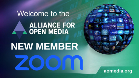 The Alliance for Open Media (AOMedia) today announced that Zoom Video Communications, Inc., an all-in-one intelligent collaboration platform, has joined the Alliance as a Promoter Member. (Graphic: Business Wire)