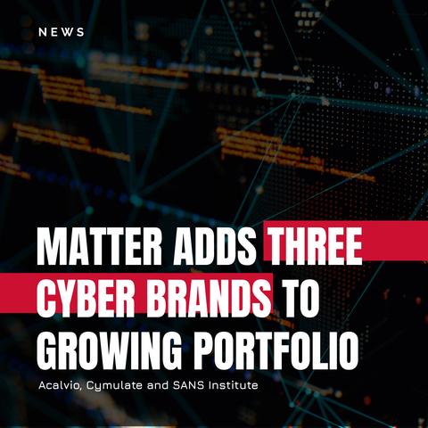 original Working with Matter to develop and execute multi-faceted PR programs that maximize awareness, media coverage, executive visibility, category creation and more, the agency’s newest cybersecurity client partners include Acalvio, Cymulate and SANS Institute. (Graphic: Business Wire)