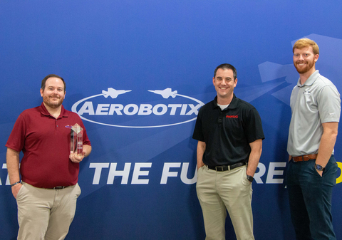thumbnail From left to right: Josh Tuttle (Aerobotix business development manager), Michael Wilman (FANUC America district sales manager – Alabama and Mississippi), and Nathan Hester (Aerobotix project engineer). (Photo: Business Wire)