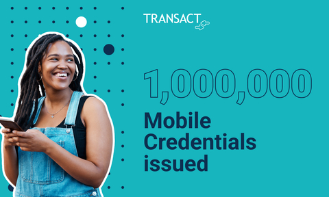 Transact Campus Secures One Million Mobile Credentials (Graphic: Business Wire)