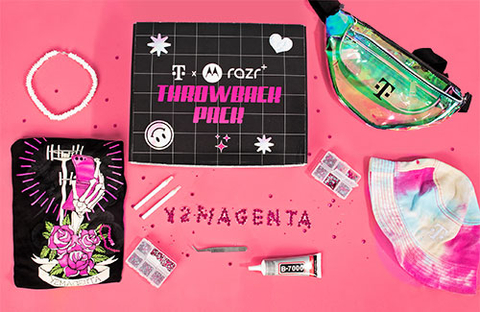 2K meets 5G: T-Mobile releases custom nostalgia Throwback Packs to celebrate the motorola razr+ (Photo: Business Wire)