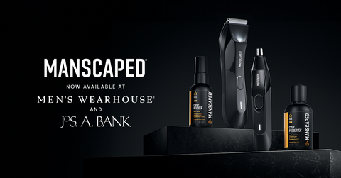 MANSCAPED® brings selection of its premium products to menswear retailers Men's Wearhouse and Jos. A. Bank. (Graphic: Business Wire)