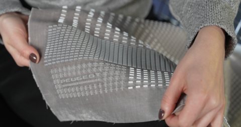 Peugeot turned to Stratasys to meet its need to 3D print directly onto flexible velvet material. (Photo: Business Wire)