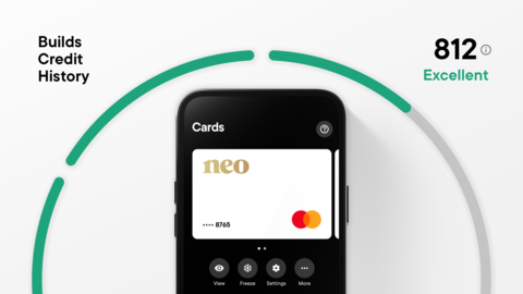 thumbnail Neo Secured Credit offers Canadians a card that builds credit history¹ with guaranteed approval² all while getting access to premium rewards like unlimited cashback. (Photo: Business Wire)
