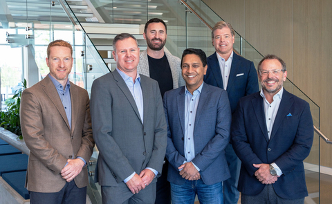 Bottom row (left to right): Curtis Power: President, Private Mortgages; Michael Hoffman: Managing Director, Calgary, Commercial Real Estate Finance; Aleem Virani: CEO, KV Capital; Marc Prefontaine: President, Commercial Real Estate Finance. Top row (left to right): Nicholas Jeanes: EVP + Managing Partner, Asset Management; Darin Rayburn: President, Real Estate Equity Partners. (Photo: Business Wire)