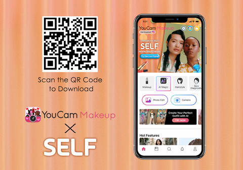 Perfect Corp. teams up with SELF for the launch of an AR filter experience to celebrate the 2023 SELF Healthy Beauty Awards. (Graphic: Business Wire)