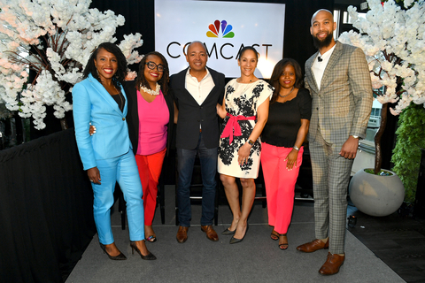 ATLANTA, GEORGIA - JUNE 13: (L-R) Sophia Marshall, Toni Murphy, Jason Gumbs, Loren Hudson, Keesha Boyd and C. J. Faison attend The Changemakers Dinner In Atlanta: The Future of Tech And Entertainment, presented by COMCAST, on June 13, 2023 in Atlanta, Georgia. (Photo: Business Wire)