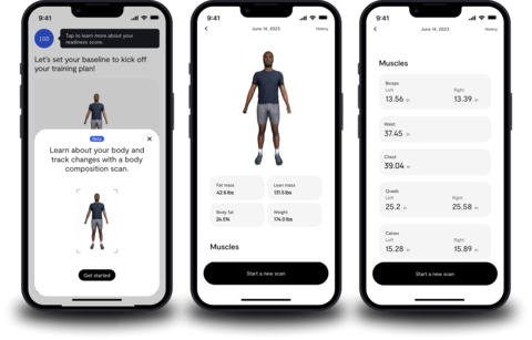 Prism Labs' 3D bodymapping technology has been integrated into Tempo's latest app release. Tempo customers can now track their body composition and 12 body circumference measurements using their phone's camera. (Photo: Business Wire)
