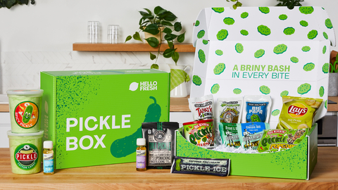 In celebration of National Pickle Month in July, HelloFresh is delivering a limited-time only specialty box for pickle lovers—The HelloFresh Pickle Box. (Photo: Business Wire)
