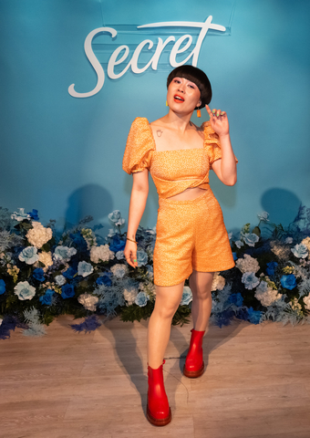 Secret Clinical Deodorant hosts a live Comedy Special featuring Atsuko Okatsuka to bring women together in their shared experiences with sweat at Chelsea Table & Stage, Tuesday, June 27, 2023, in New York City. (Photo by Diane Bondareff/Invision for Secret Deodorant/AP Images)
