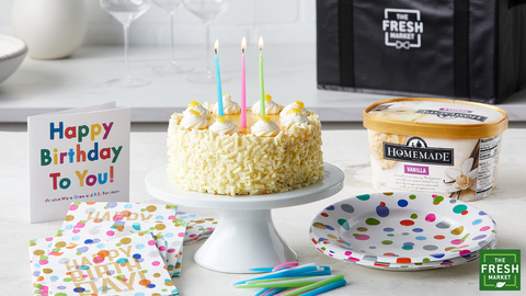 As part of its 41st birthday celebration, The Fresh Market is launching a new product - Birthday in a Box - that contains everything guests need to celebrate friends' and family members' special day! (Photo: The Fresh Market)