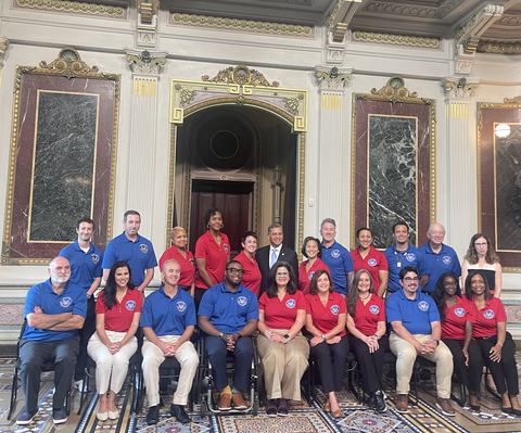 Good Measures founder, Stefany Shaheen (bottom row, second from left, between co-chair José Andrés and Dr. Dariush Mozaffarian), attended the annual meeting of the President's Council on Sports, Fitness & Nutrition held on June 27, 2023. Shaheen was sworn in as a new member of the Council. (Photo: Business Wire)
