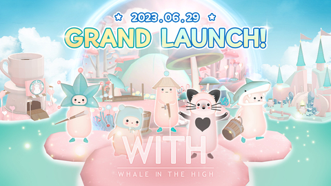 original 癒し系放置型モバイルゲーム「WITH 空とぶ夢色くじら」が、6月29日午後3時(韓国標準時、UTC+9)に全国配信スタート(画像:グラビティ)