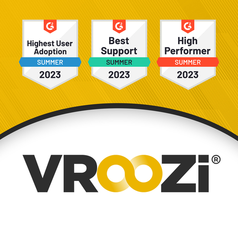 Vroozi was recognized by G2, earning three awards in this year's summer report, including,“Highest User Adoption” in Procure to Pay, Purchasing, and Spend Management Categories, as well as “Best Support” in Procure to Pay (Graphic: Business Wire)