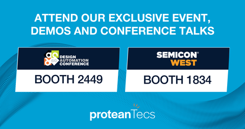 proteanTecs to showcase the future of health and performance monitoring at DAC and SEMICON West 2023. (Graphic: Business Wire)