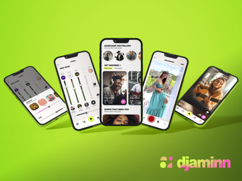 original Free Music Collaboration App, Djaminn, Empowers Musicians to Create, Collaborate, and Connect in a Social Music Experience. (Graphic: Djaminn)