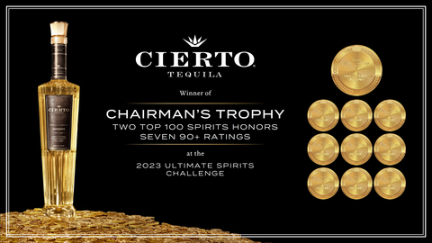 Cierto Tequila Wins Chairman's Trophy at the 2023 Ultimate Spirits Challenge (Photo: Business Wire)