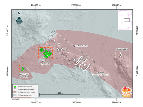 Figure 1: Harricana Gold Project – Fontana Phase 1 exploration program drilling locations (Photo: Business Wire)