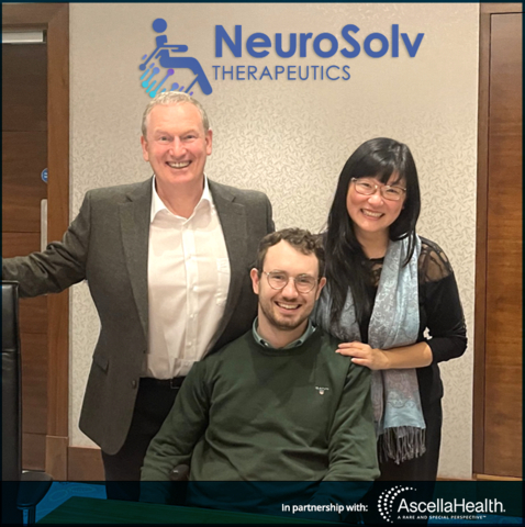 From left to right: Aidan Lynch, chairman, co-founder and CEO, Ros Lynch, co-founder and director and Dr. Jessica Kwok, Scientific Chair, NeuroSolv (Photo: Business Wire)