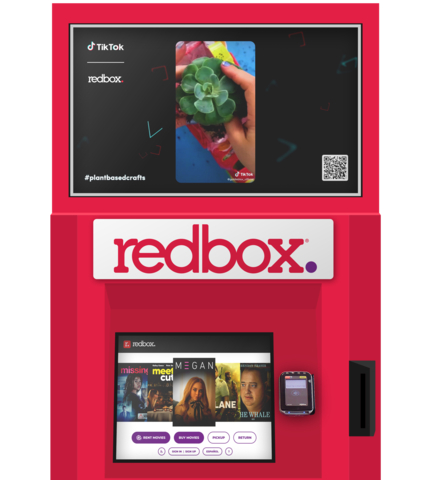 TIKOK COMES TO REDBOX KIOSKS - TikTok will provide Redbox with top content from the platform, which will be featured on over 3,000 video screens on top of Redbox kiosks nationwide, and brands will have the opportunity to advertise alongside it. (Photo: Business Wire)