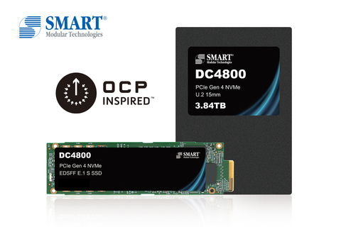 SMART Modular’s DC4800 data center solid state drive has been accepted as an OCP Inspired™ product and will be featured on the OCP website in the Marketplace section. Only products that comply with <percent>100%</percent> of OCP’s stringent specifications are selected after a rigorous process that demonstrates the product’s efficiency, openness, impact and scale. (Photo: Business Wire)