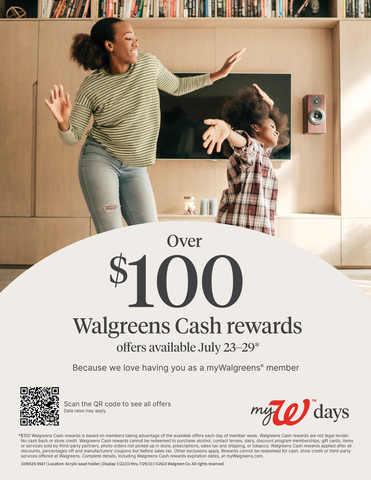 Customers can earn more than $100 in Walgreens Cash rewards during the myW Days event. (Photo: Business Wire)