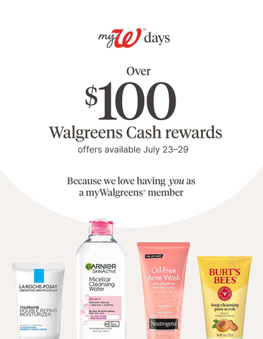 To thank myWalgreens members, customers can earn more than $100 in Walgreens Cash rewards during myW Days. (Graphic: Business Wire)