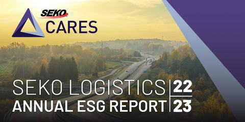 SEKO Logistics releases its first-ever ESG report, showcasing the company's accomplishments and goals in ESG initiatives from 2022 to 2023. (Graphic: Business Wire)