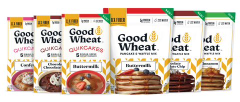 GoodWheat™ is now available in Pancake & Waffle Mixes and single-serve instant Quikcakes™. (Photo: Business Wire)