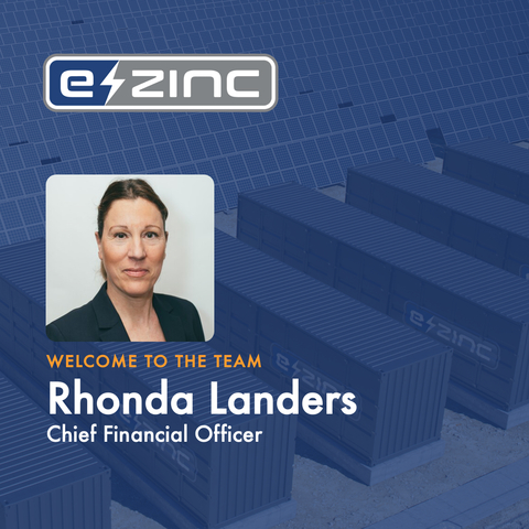 e-Zinc CFO Rhonda Landers (Photo: Business Wire)