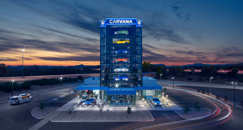 The new way to buy and sell cars offers Carvana customers two unique options for receiving a vehicle: get it delivered quickly and directly to an approved address, or pick up from one of Carvana’s signature Car Vending Machines. (Photo: Business Wire)