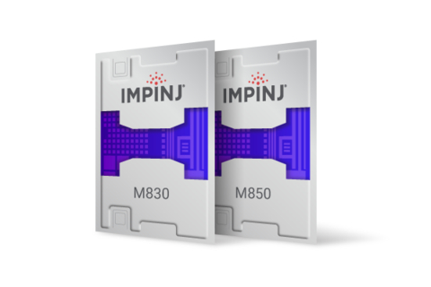 Impinj M830 and M850 tag chips, the first in the next-generation M800 series. (Photo: Business Wire)