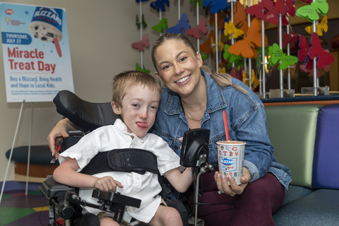 Shawn Johnson East teams up with DQ and Children’s Miracle Network Hospitals to support the annual Miracle Treat Day campaign. Shawn joins Keagan, a Children’s Miracle Network Champion, at Monroe Carell Jr. Children’s Hospital at Vanderbilt to spread the word about Miracle Treat Day. On July 27, DQ fans can purchase their favorite Blizzard Treat at participating U.S. locations and $1 or more will be donated to Children's Miracle Network Hospitals to benefit local children's hospitals. (Photo: Michael Simon)