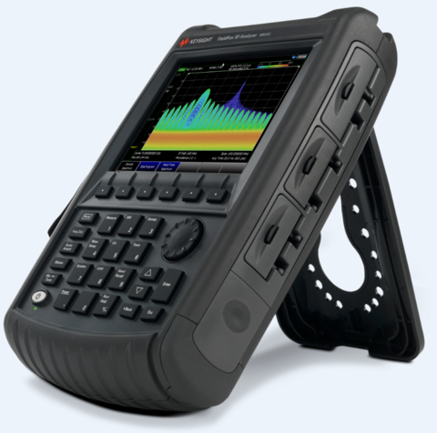 The new Keysight N9912C FieldFox Handheld Analyzer is a software-defined radio frequency testing platform offering field engineers more than 20 vector network analyzer, cable and antenna tester, and spectrum analyzer options for upgrade and download. (Photo: Business Wire)