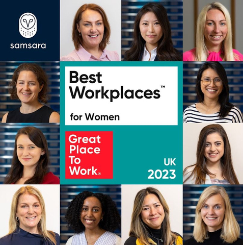 Samsara Officially Named As A 2023 UK’s Best Workplace for Women™ (Graphic: Business Wire)
