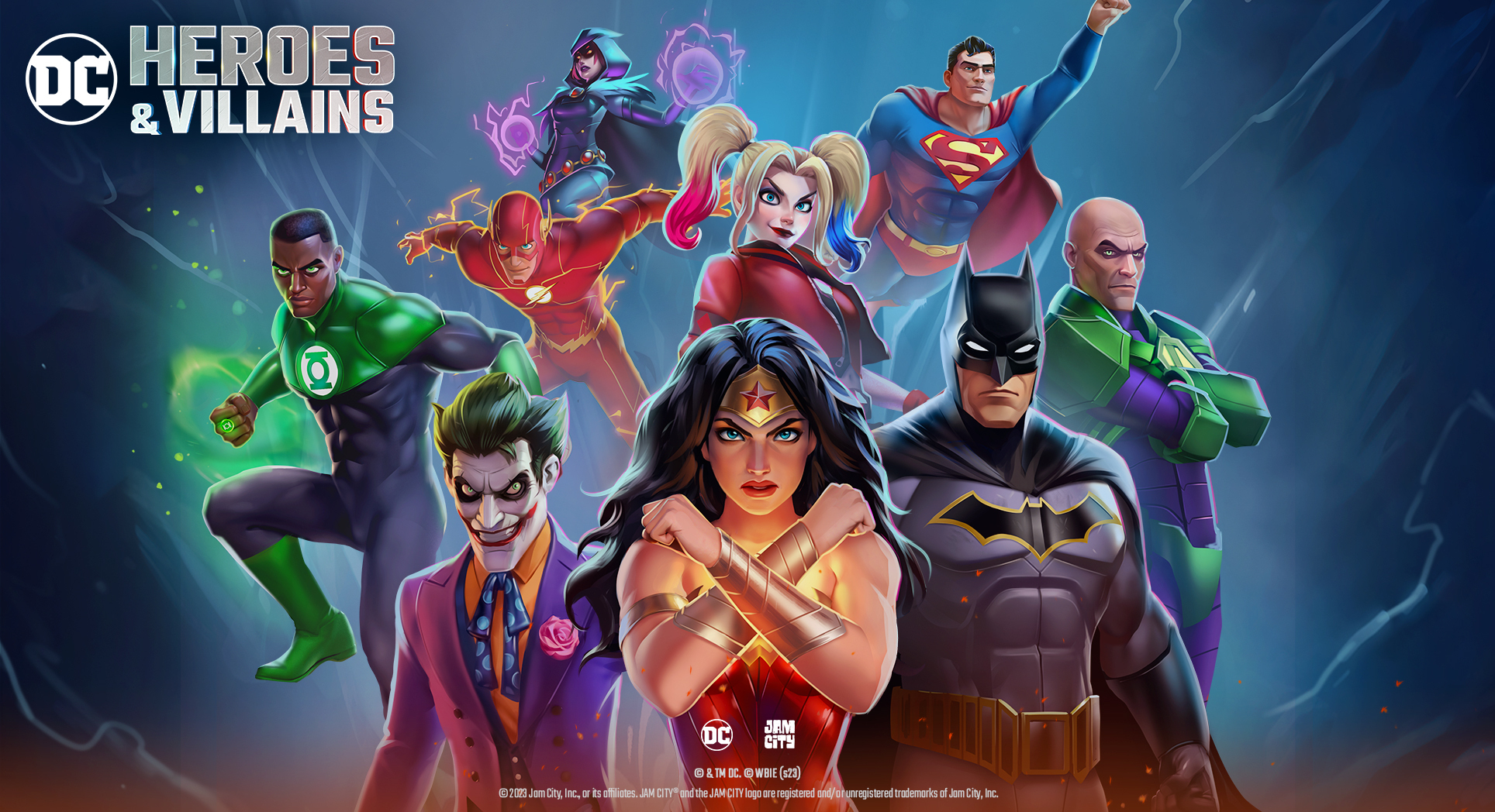 Jam City revela super-heróis e super-vilões da DC Universe no novo jogo  épico de RPG com quebra-cabeça,DC Heroes \u0026 Villains, image size:1928x1048