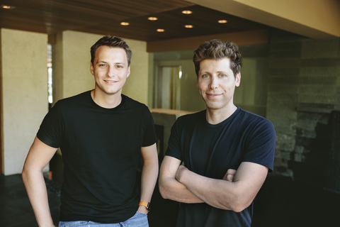 thumbnail Worldcoin Project Co-founders Alex Blania (L) and Sam Altman (R). (Photo: Business Wire)