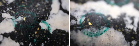 original Figure 1: Photos of mineralization from NFGC-23-1089 at ~158.5m ^Note that these photos are not intended to be representative of gold mineralization in NFGC-23-1089. (Photo: Business Wire)