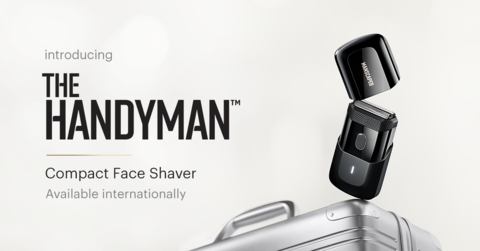 Introducing the latest innovation from MANSCAPED®, The Handyman™, a revolutionary compact face shaver for grooming on the go. (Photo: Business Wire)