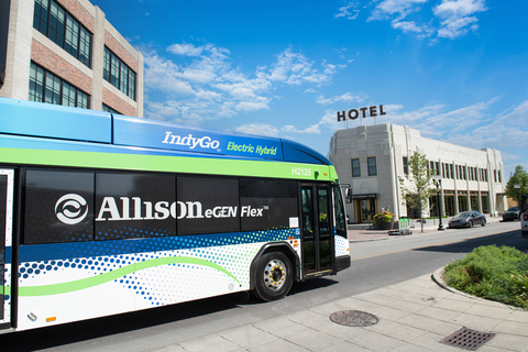 IndyGo receives $19 million Federal Transit Administration grant, enabling the purchase of additional buses equipped with the Allison eGen Flex™ electric hybrid propulsion system. (Photo: Business Wire)