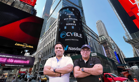 Beenu Arora (CEO and Co-Founder, Cyble) with Manish Chachada (COO & Co-Founder, Cyble) (Graphic: Business Wire)