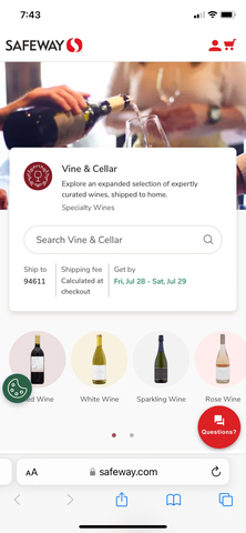 Safeway and Albertsons announce the launch of Vine & Cellar, a collection of expertly curated wines available online, shipped directly to customer homes. Available now exclusively in California, Vine & Cellar boasts an expanded assortment of wine varietals and global wine regions. (Graphic: Business Wire)