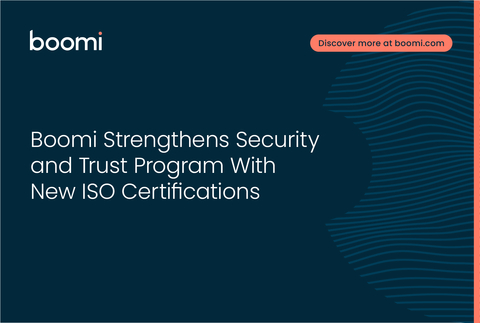 Boomi Strengthens Security and Trust Program With Four New ISO Certifications (Graphic: Business Wire)
