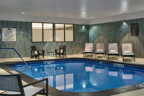 Homewood Suites Anchorage’s renovation also features a fully equipped fitness center including Peloton bikes, indoor pool with hot tub. (Photo: Business Wire)