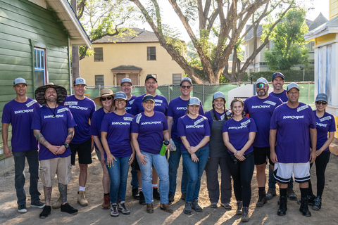 Members of Team loanDepot, including President and CEO Frank Martell, volunteered for Habitat for Humanity this week, helping build two homes in Santa Ana, Calif. (Photo: Business Wire)